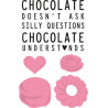 Fustella metallica Marianne Design Collectables Chocolate doesn't ask + timbro