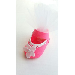 Fustella L Scarpetta maschio femmina porta confetti con fiocco e cuore