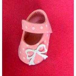 Fustella L Scarpetta maschio femmina porta confetti con fiocco e cuore