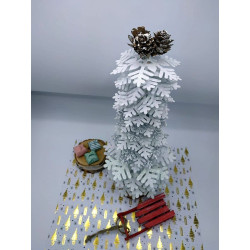 Fustella XL Albero 3D di fiocchi di neve