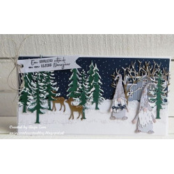 Fustella metallica Marianne Design Creatables Forest trees