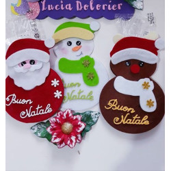 Portaposate A4 Babbo Natale Renna Pupazzo di neve
