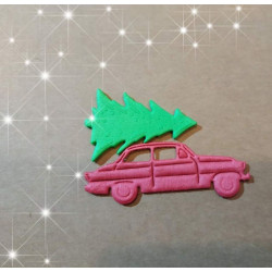 Fustella metallica Marianne Design Creatables driving home for christmas