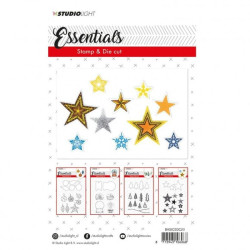 Fustella metallica e timbri Studio Light stamp & die cut A6 Essentials nr.20