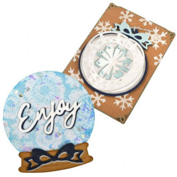 Fustella Sizzix Thinlits set christmas ornament flip and fold