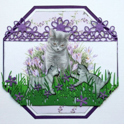 Fustella metallica Joy! Crafts Cutting & Embossing 3D Franciens kittens