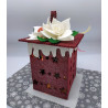 Fustella L Candela 3D con agrifoglio e fiore