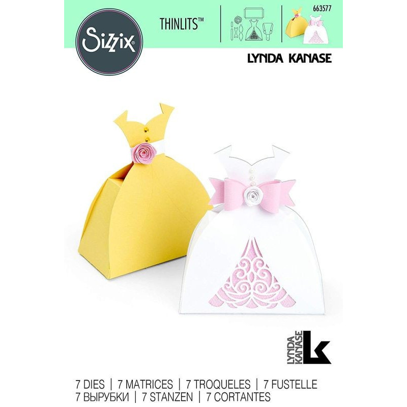 Fustella Sizzix Thinlits Dress Box by Lynda Kanase