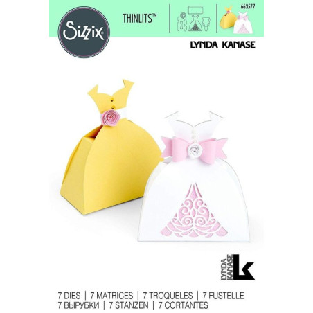 Fustella Sizzix Thinlits Dress Box by Lynda Kanase