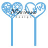 Fustella metallica Marianne Design Creatables Heart pins (set of 2)