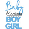 Fustella metallica Marianne Design Creatables Baby text boy & girl