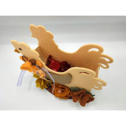 Fustella A4 Gallina con fiore e banner