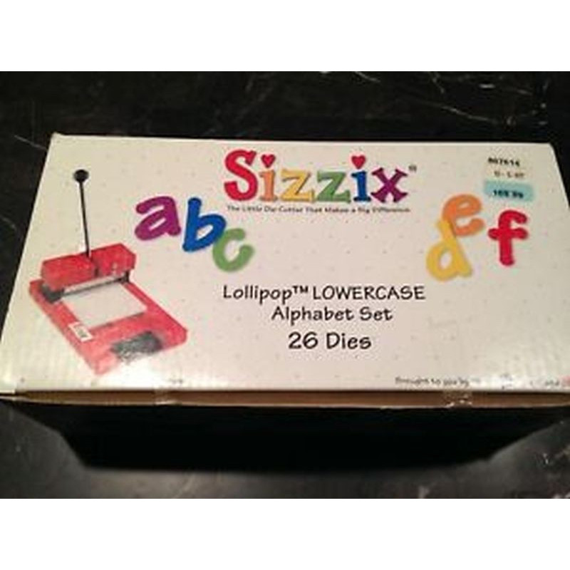 Fustella Sizzix Alfabeto Lollipop Uppercase minuscolo - RARISSIMO -