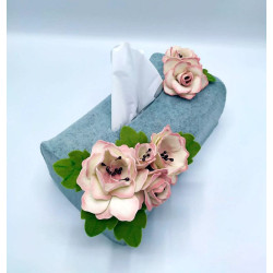 Fustella doppia XL Kit Custodia porta salviette con fiore e foglia