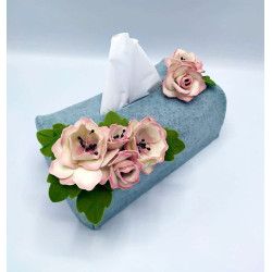 Fustella doppia XL Kit Custodia porta salviette con fiore e foglia