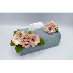 Fustella doppia XL Kit Custodia porta salviette con fiore e foglia