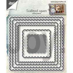 Fustella metallica Joy! Crafts Scalloped squares