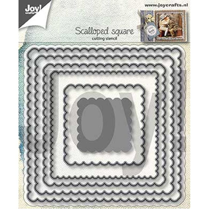 Fustella metallica Joy! Crafts Scalloped squares