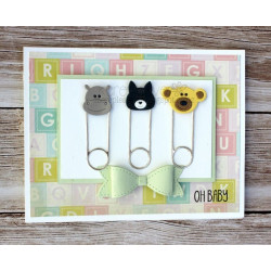 Fustella metallica Nappy pins