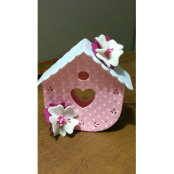 Fustella XL Casetta con cuore ghirigori e fiore