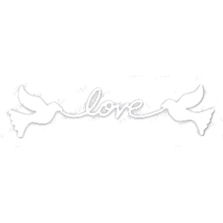 Fustella metallica Love con uccellini