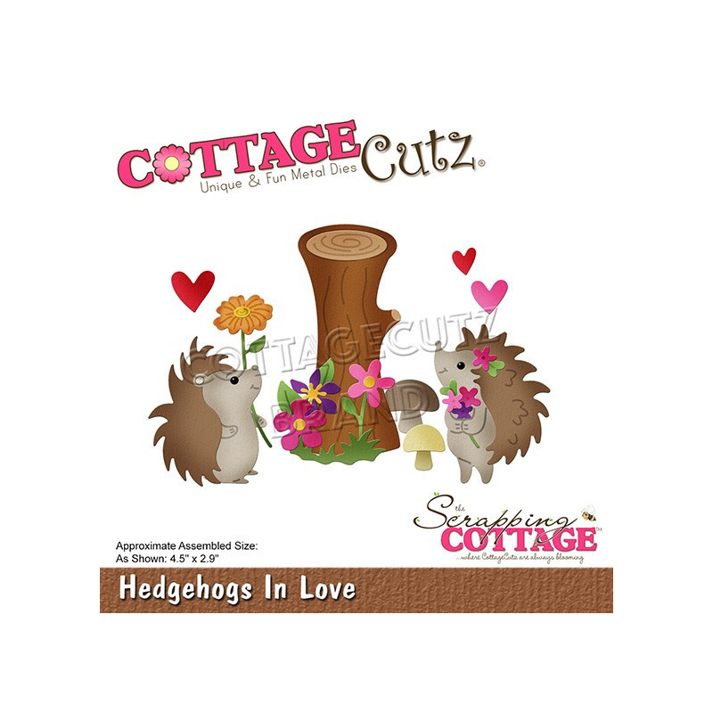 Fustella metallica Cottage Cutz Hedgehogs In Love