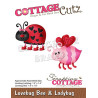 Fustella metallica Cottage Cutz Lovebug Bee & Ladybug