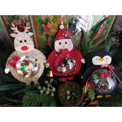 Fustella M Renna di Babbo Natale con spazio per sfera decorativa
