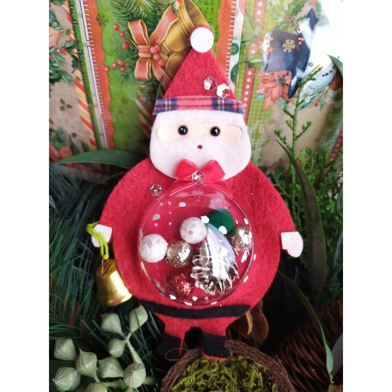 Fustella M Babbo Natale con spazio per sfera decorativa
