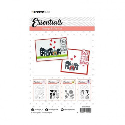 Fustella metallica e timbri Studio Light stamp & die cut A6 Essentials nr.22
