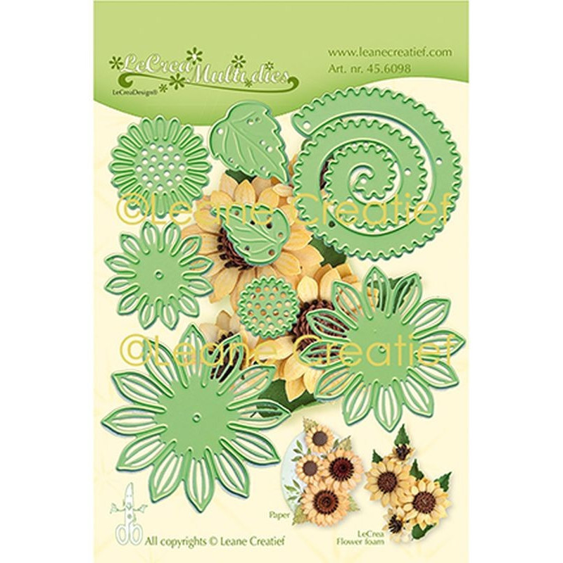Fustella metallica Leane Creatief 019 Sunflower 3D cut and embossing die