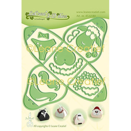 Fustella metallica Leane Creatief Small box for Baby, Marriage, Christmas cut and embossing