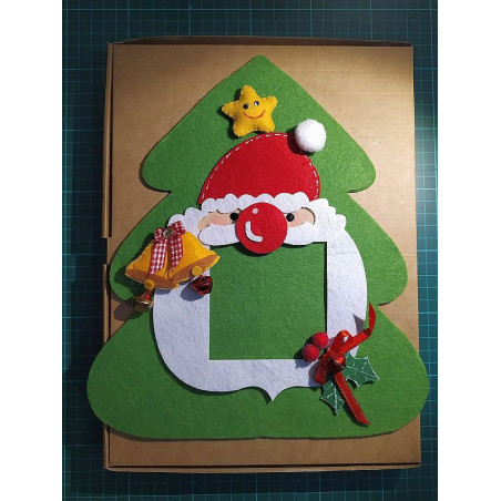 Fustella XL Cornice portafoto Babbo Natale con decorazioni