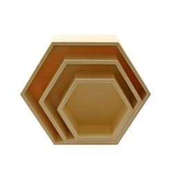 Scatoline esagonali set 3 pezzi