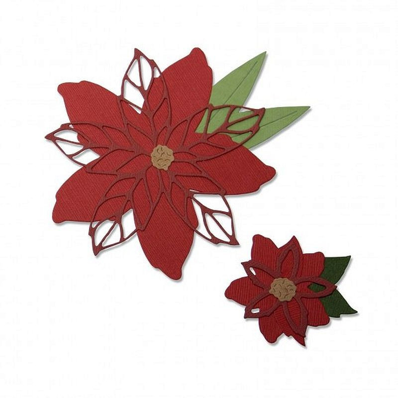 Sizzix 665082 Fustelle Thinlits Motivo Floreale, 2 Pezzi, 13,7x9,8 Cm, Per Big Shot, Taglio Carta E Cartoncino, Fai Da Te
