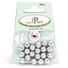 Perline tonde grigio chiaro 8 mm