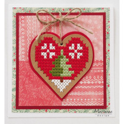 Fustella metallica Marianne Design Craftables cross stitch heart