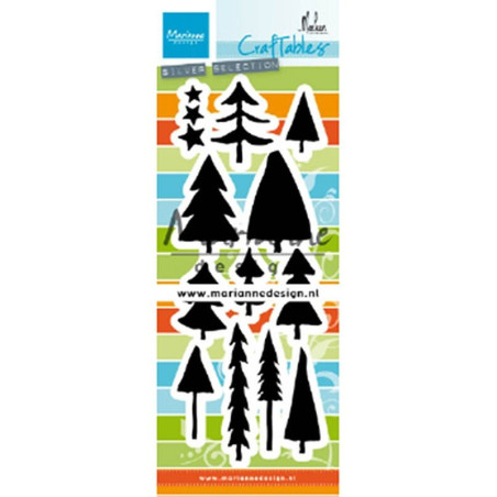 Fustella metallica Marianne Design Craftables Trees by Marleen