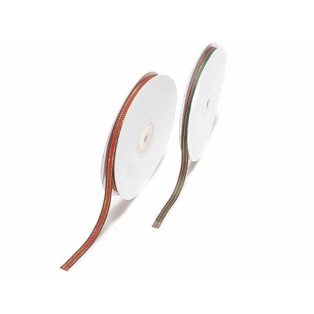 Nastri bicolore con fili dorati set 2 colori 25 metri