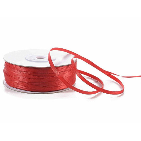 Nastro doppio raso rosso 0,3x100 metri