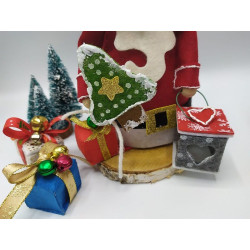 Fustella doppia XL+L Babbo Natale 3D con mini lanterna e albero
