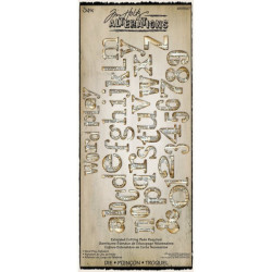 Fustella Sizzix Tim Holtz Alterations BIGz XL Alfabeto World Play