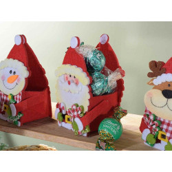 Contenitore in panno Pupazzo Babbo Natale Renna modello a scelta