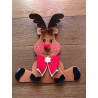 Fustella XL Renna di Natale 3D con fiocco