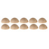 Set 10 semisfere in legno di faggio 40 mm