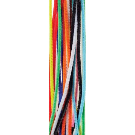 Filo di ciniglia colori assortiti 30 cm 20 pezzi