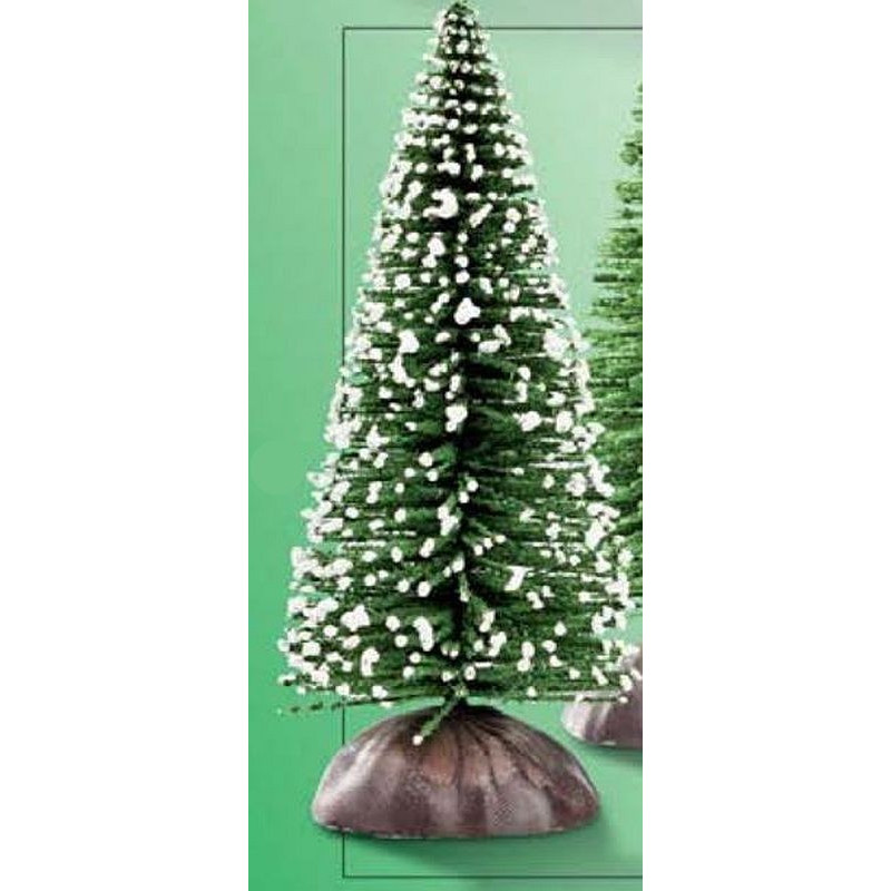 Abete decorativo verde e bianco 8 cm