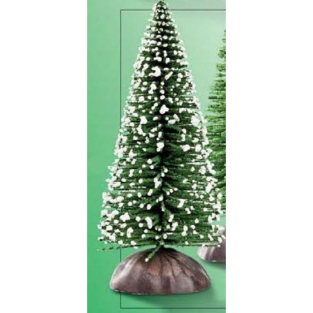 Abete decorativo verde e bianco 8 cm