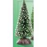 Abete decorativo verde e bianco 8 cm