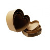 Set 3 scatole di cartone a forma di cuore